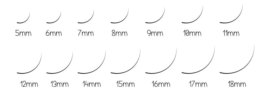 taille extension de cils