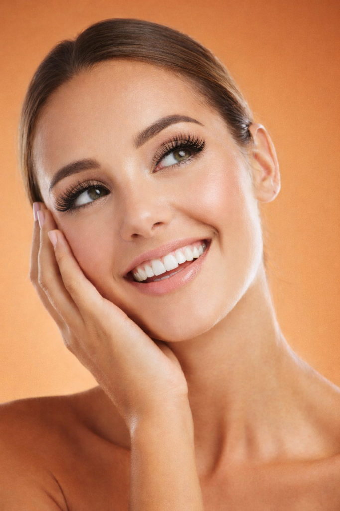 femme avec des extension de cils